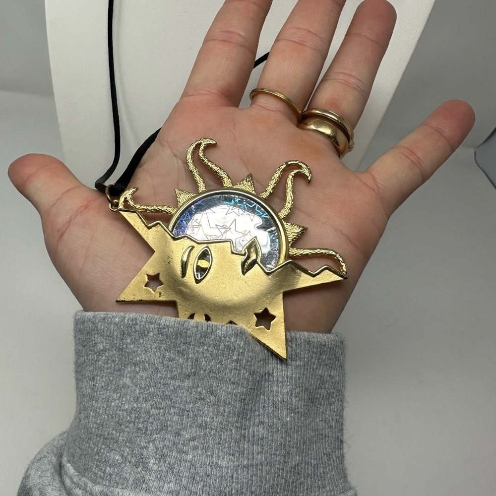 Vintage Unique Sun Moon and Stars necklace pendant brooch - Picture 7 of 8